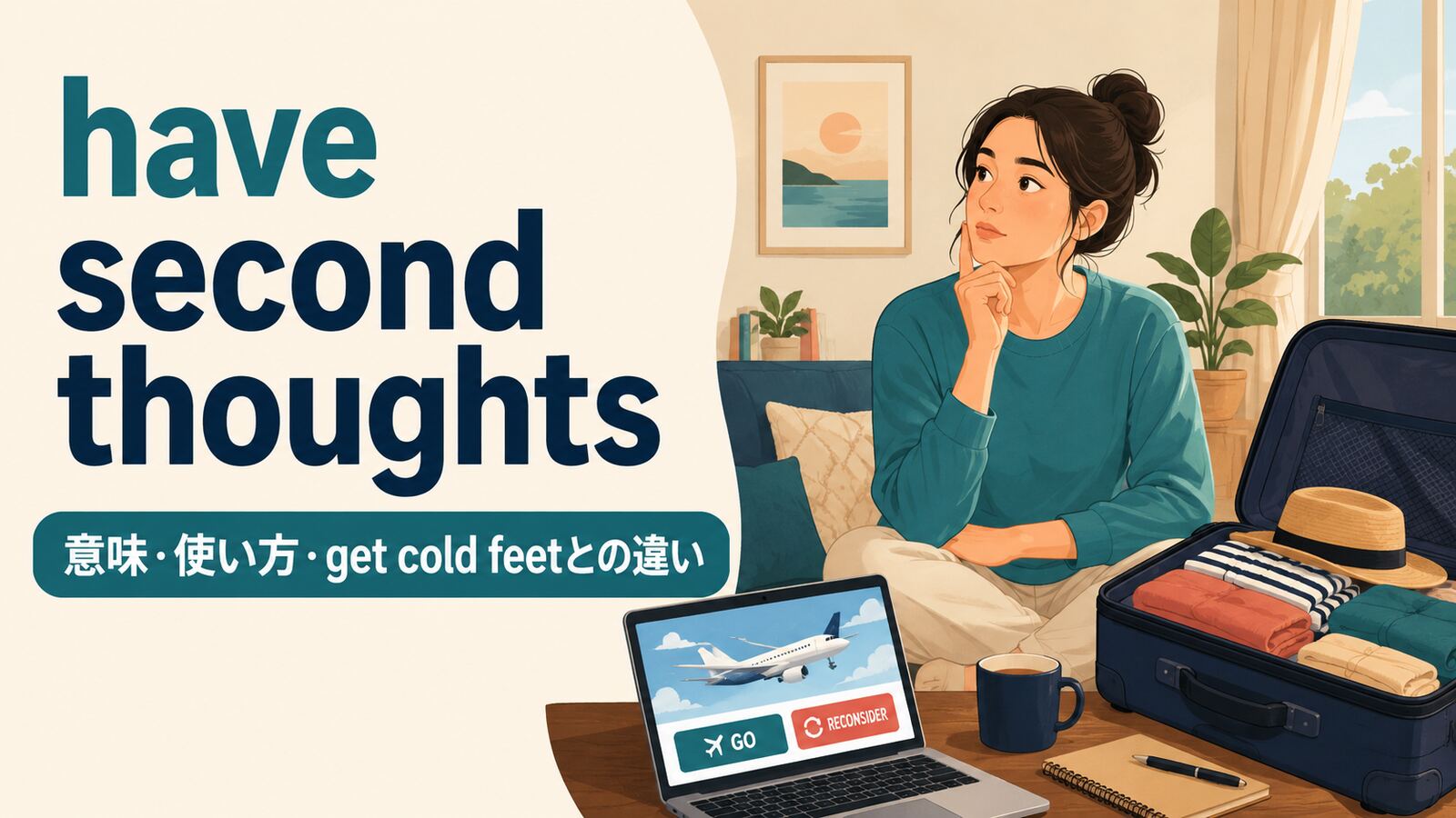 have second thoughtsの意味は？使い方とon second thought・get cold feetとの違い