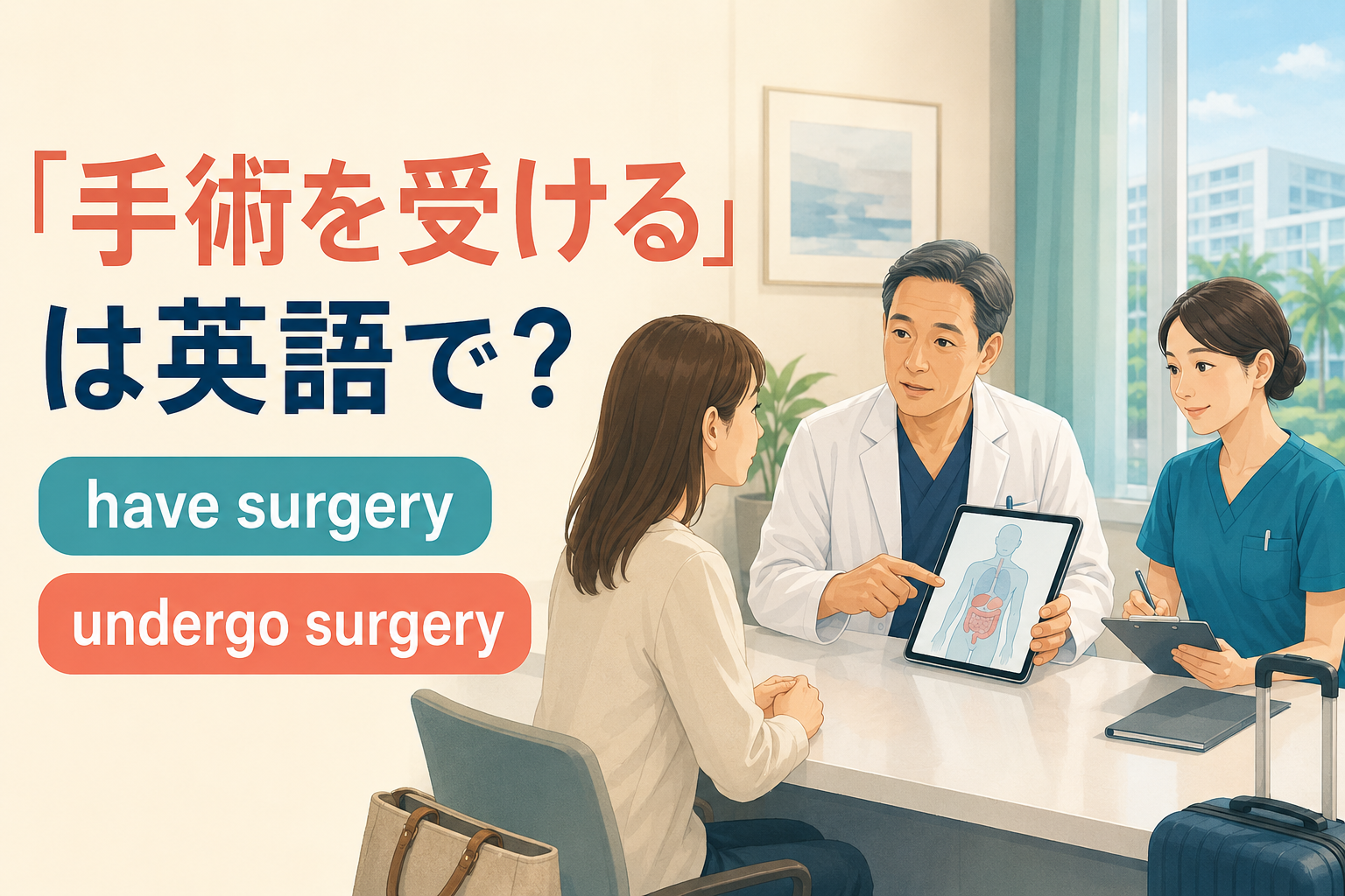 「手術を受ける」は英語で？have surgery・undergo surgery・operationの違い