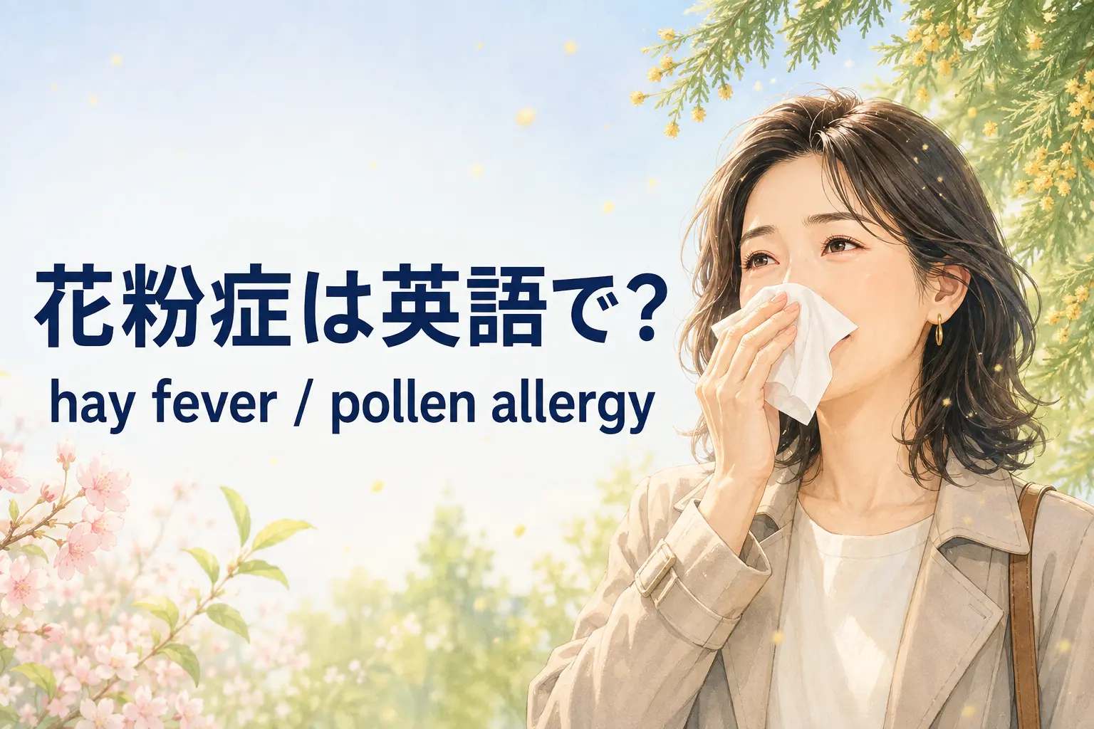 花粉症は英語で？hay fever・pollen allergyの発音と症状の伝え方