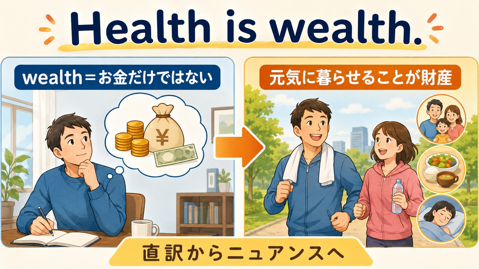 健康こそ暮らしの財産というニュアンス
