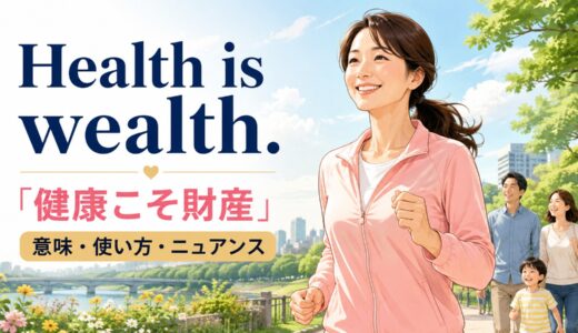 Health is wealth.の意味は？使い方・ニュアンスと例文