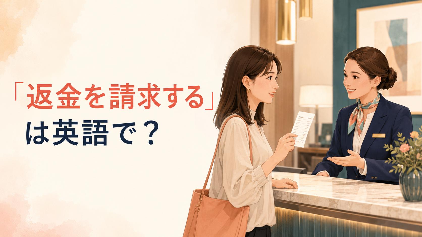 「返金を請求する」は英語で?request・ask for・claim a refundの違い