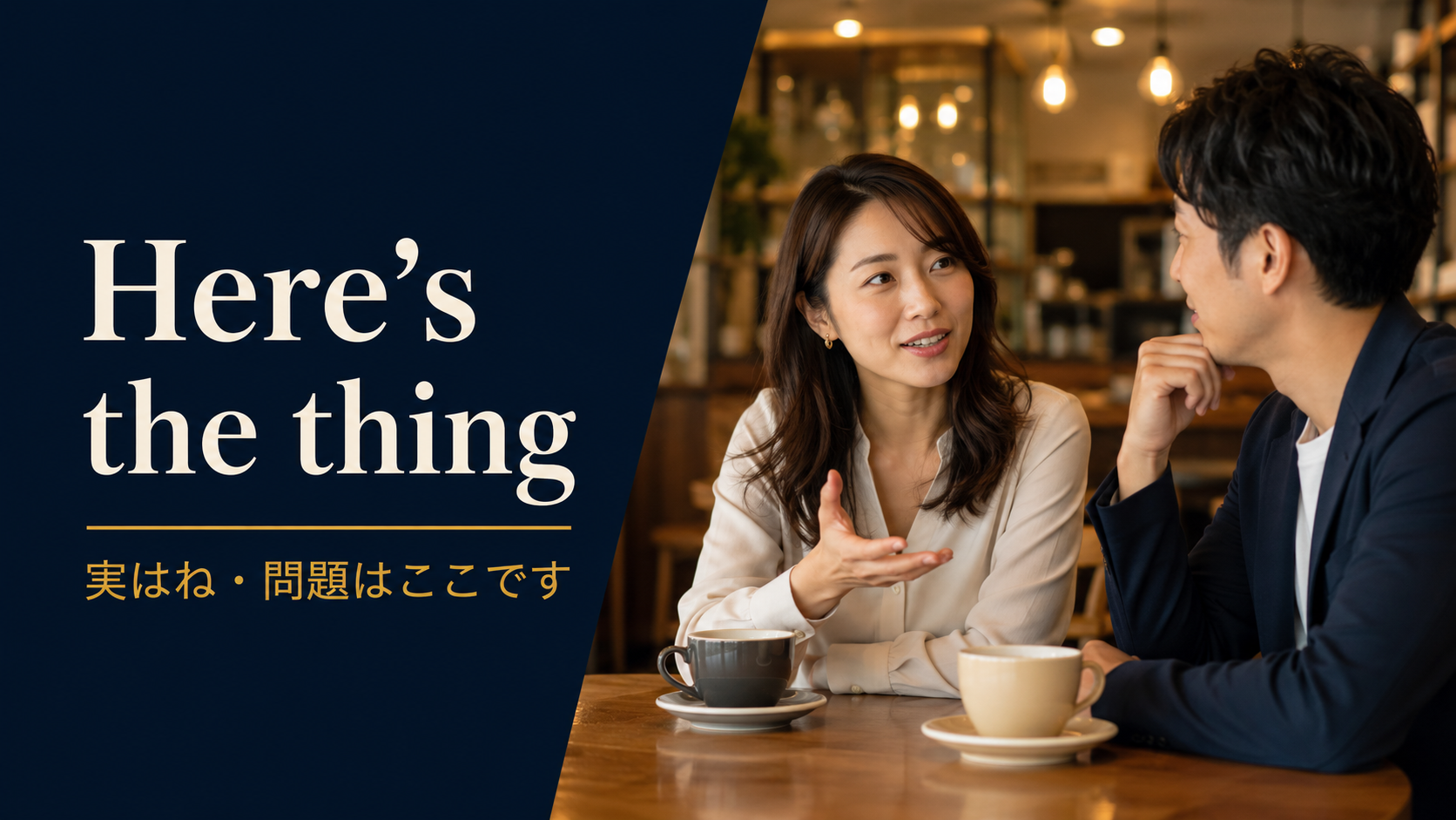 Here's the thing(実はね・問題はここです)のアイキャッチ