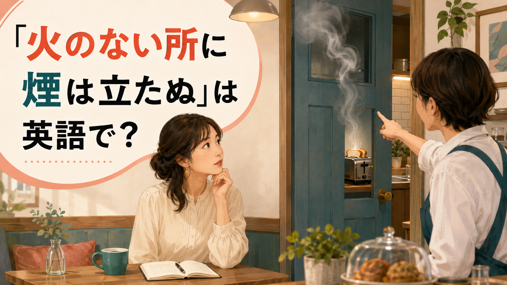 「火のない所に煙は立たぬ」は英語で?煙の原因を確かめる場面