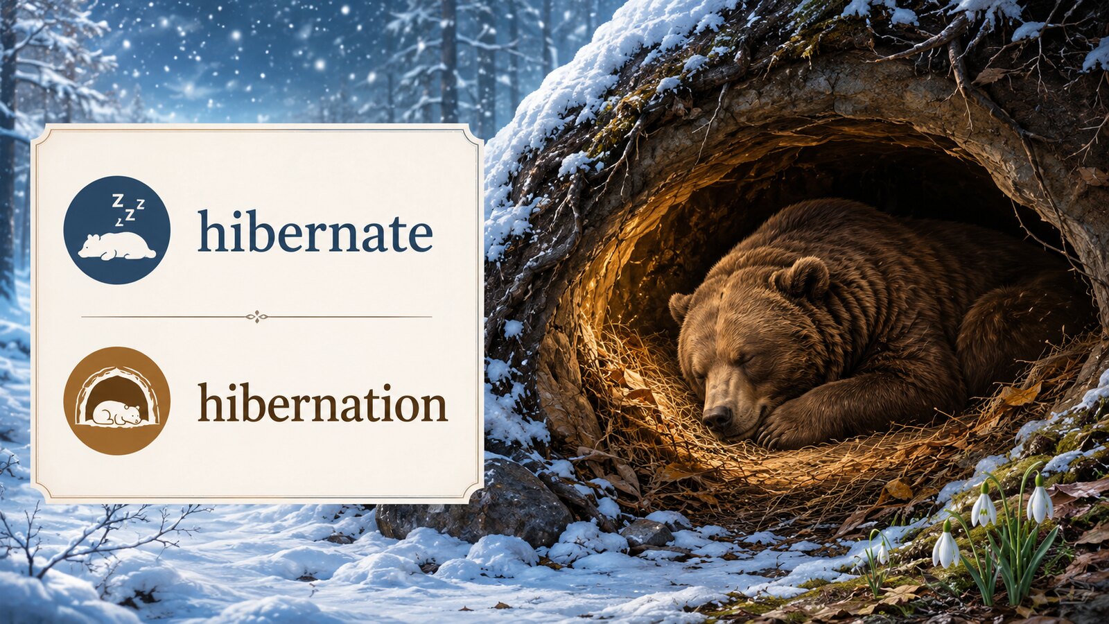 冬眠は英語で？hibernate・hibernationの違いと「冬眠する・目覚める」の表現