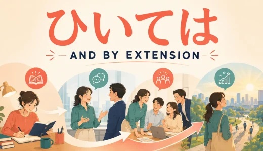 「ひいては」は英語で？and by extension・which in turn・ultimatelyの違い