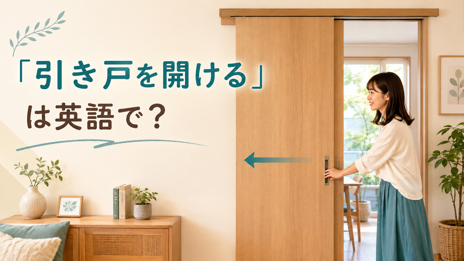 「引き戸を開ける」は英語で？open the sliding door・slide the door openの違いと簡単な言い換え