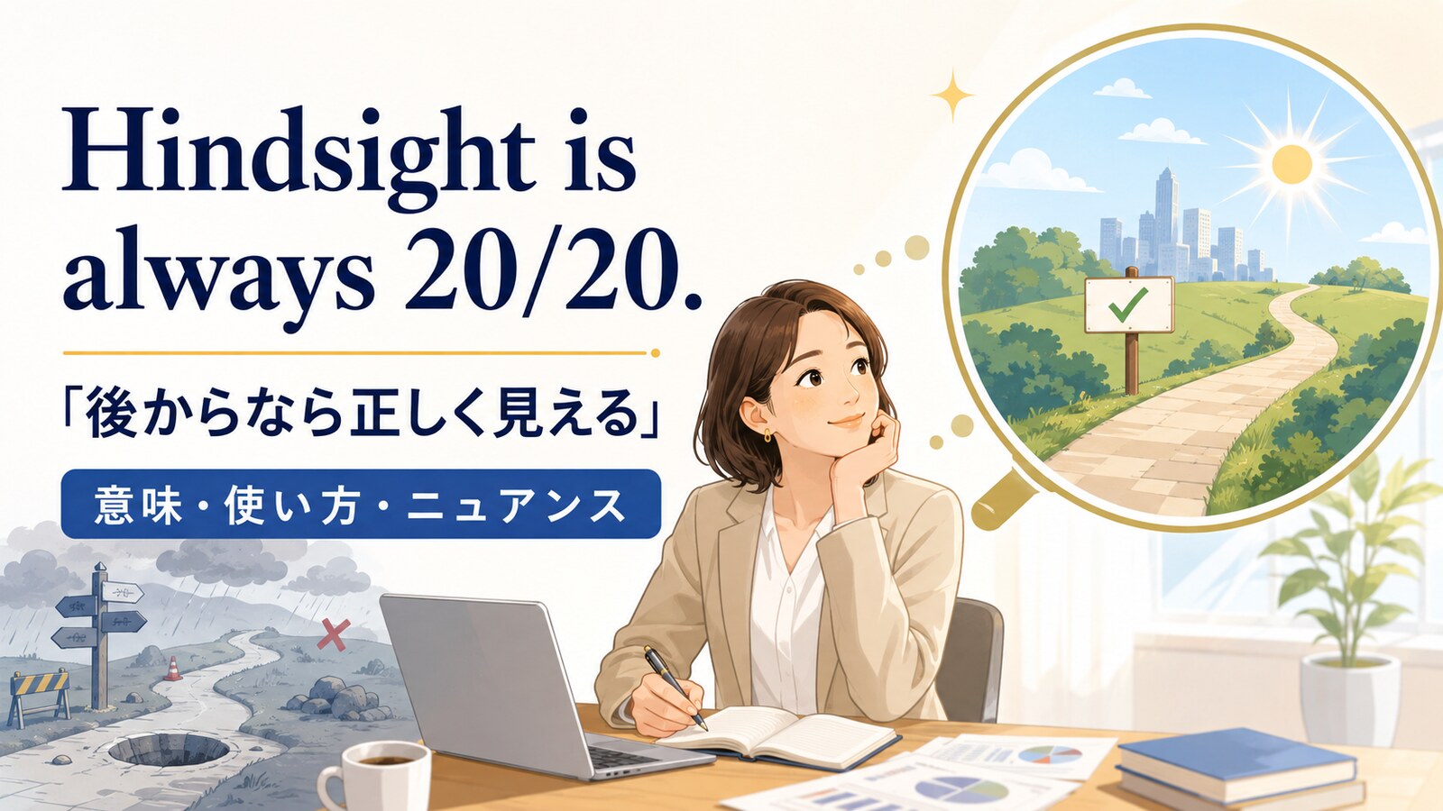 Hindsight is always 20/20の意味・使い方
