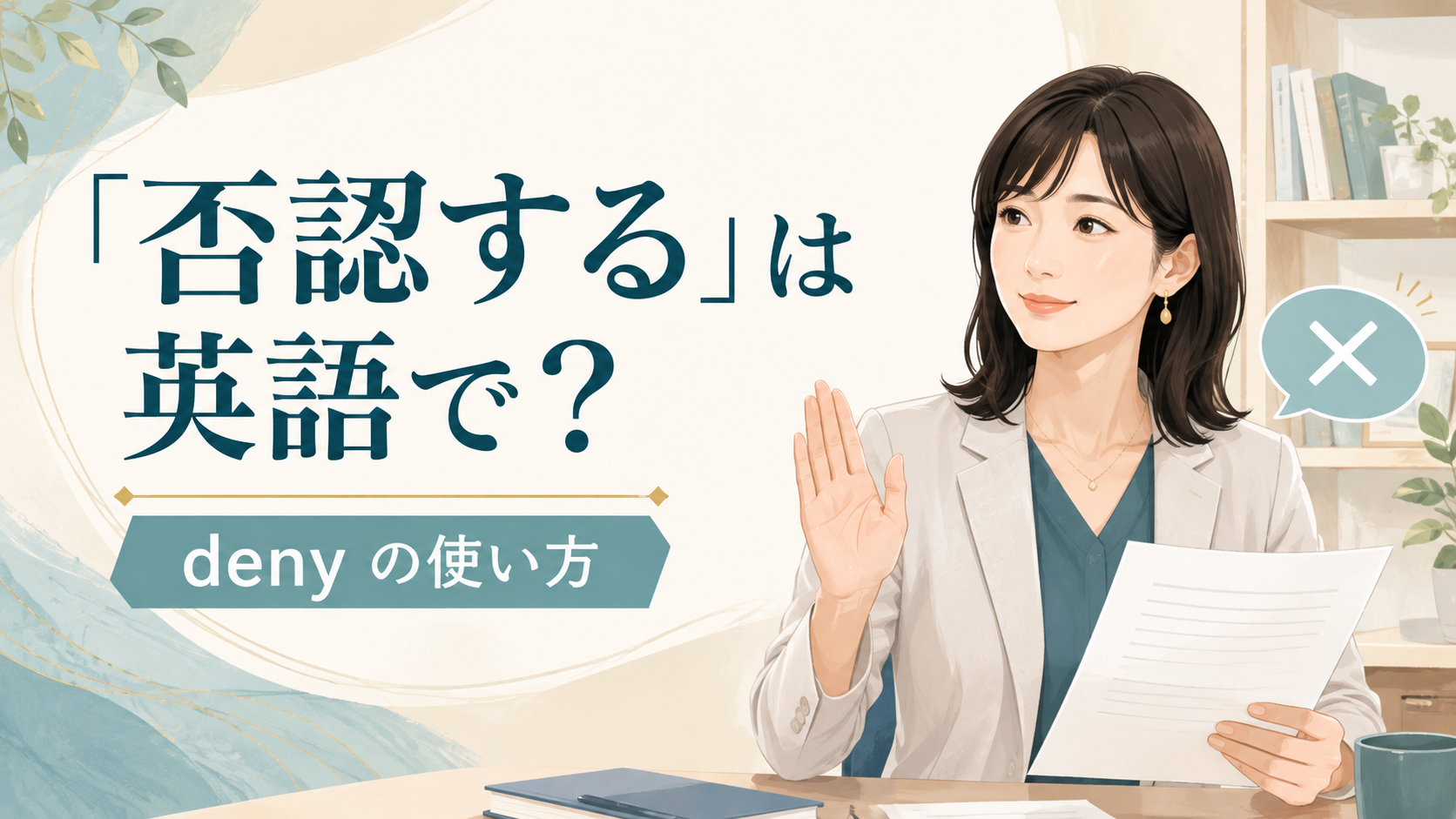 「否認する」は英語で?denyの使い方を解説するアイキャッチ
