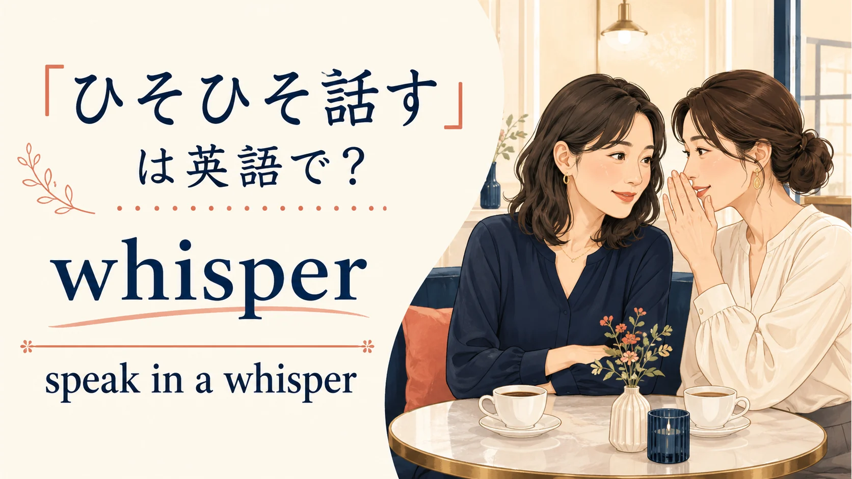 「ひそひそ話す」の英語表現 whisper・speak in a whisper
