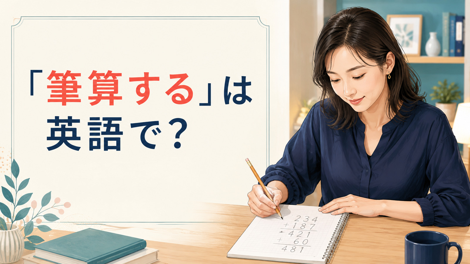 「筆算する」は英語で？work it out on paper・show your workの違い