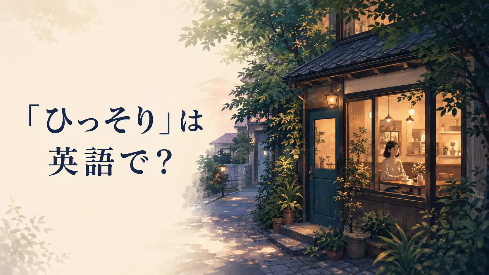「ひっそり」は英語で？quietly・in seclusion・tucked awayの違い