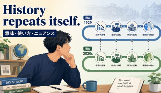 History repeats itself.の意味は？使い方・ニュアンスと例文