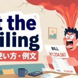 hit the ceilingの意味・使い方・例文