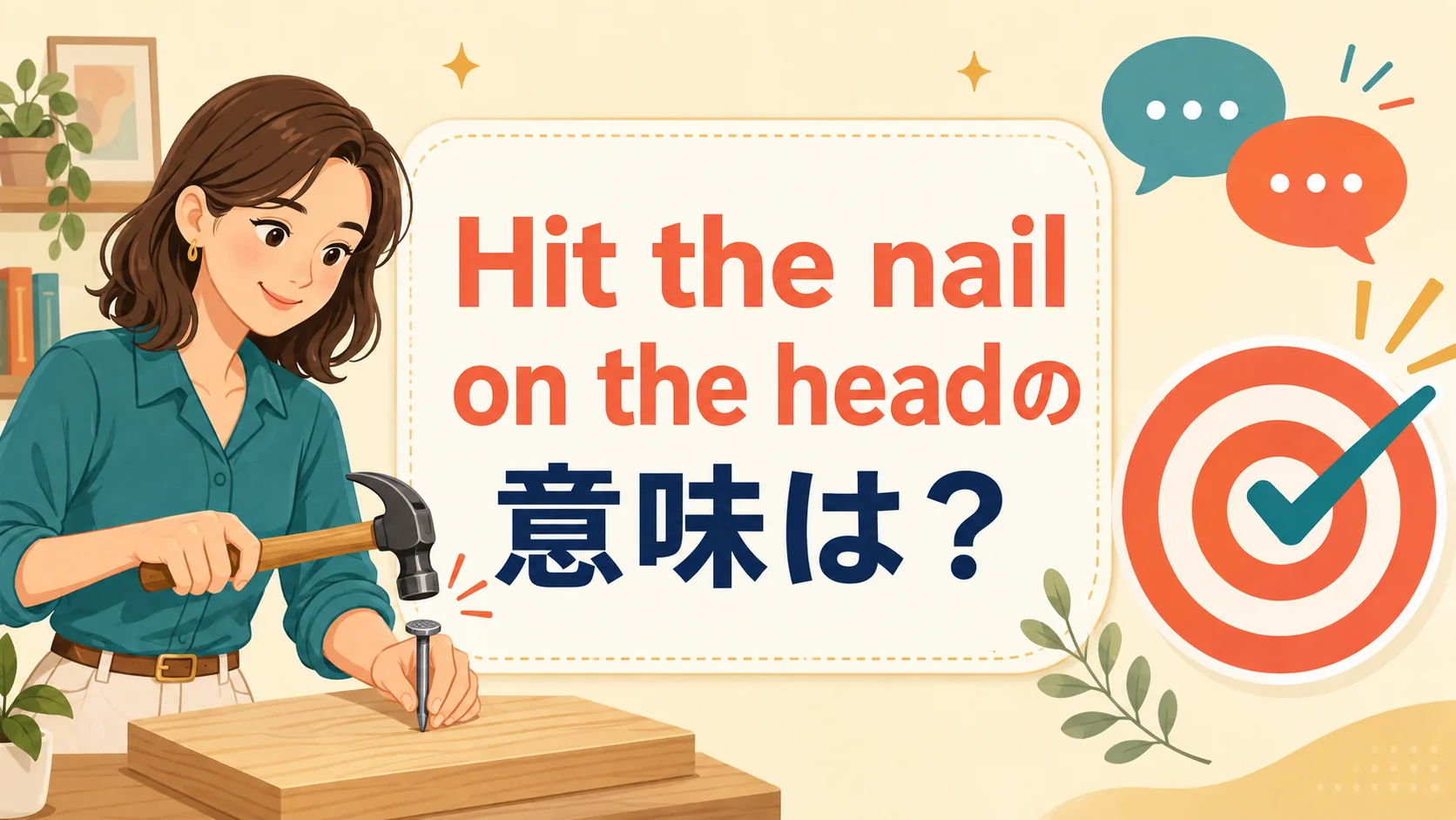 Hit the nail on the headの意味は?まさにその通り・核心を突く英語