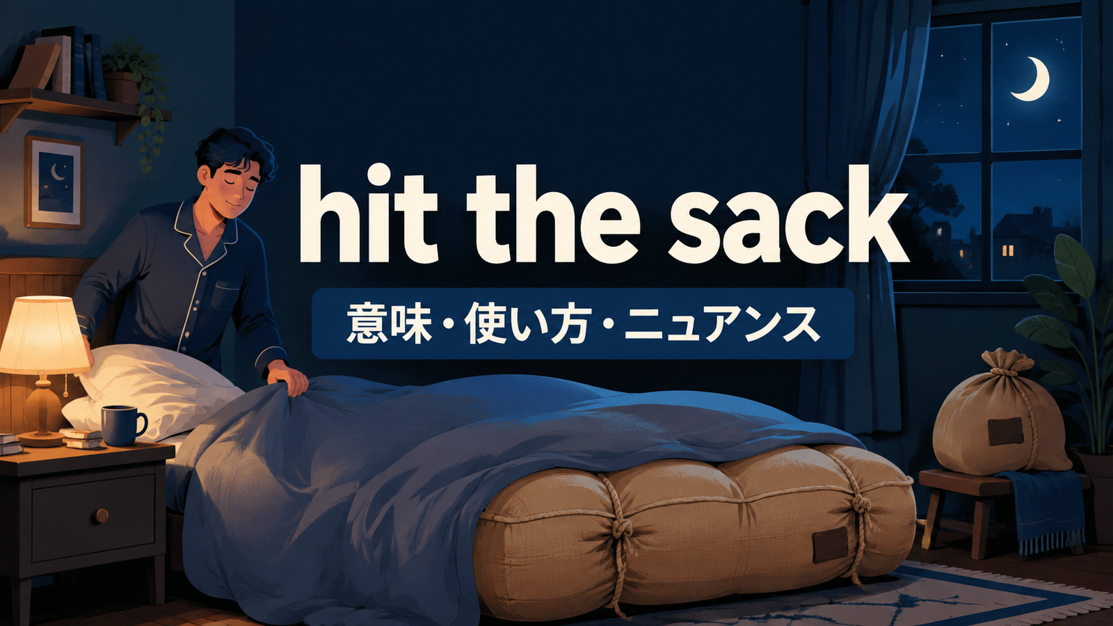 hit the sackの意味・使い方・ニュアンスを表すアイキャッチ画像