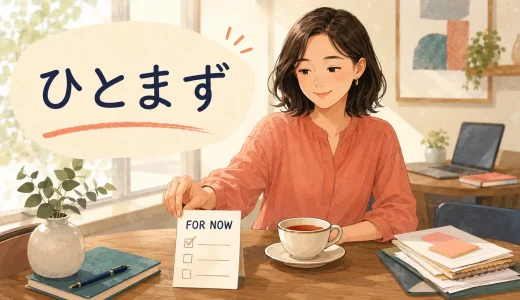 「ひとまず」は英語で？for now・first・for the time beingの違い