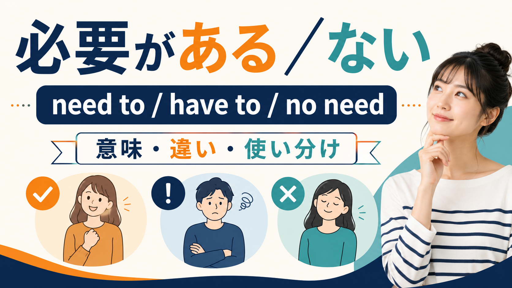 「必要がある・ない」の英語表現