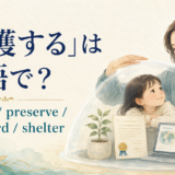 「保護する」は英語で?protect・preserve・safeguard・shelterの違い