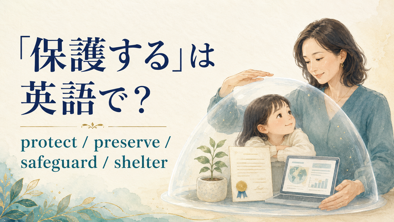 「保護する」は英語で？protect・preserve・safeguard・shelterの違い