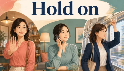 Hold onの意味は？「待って・つかまって・電話を切らないで」の使い分け