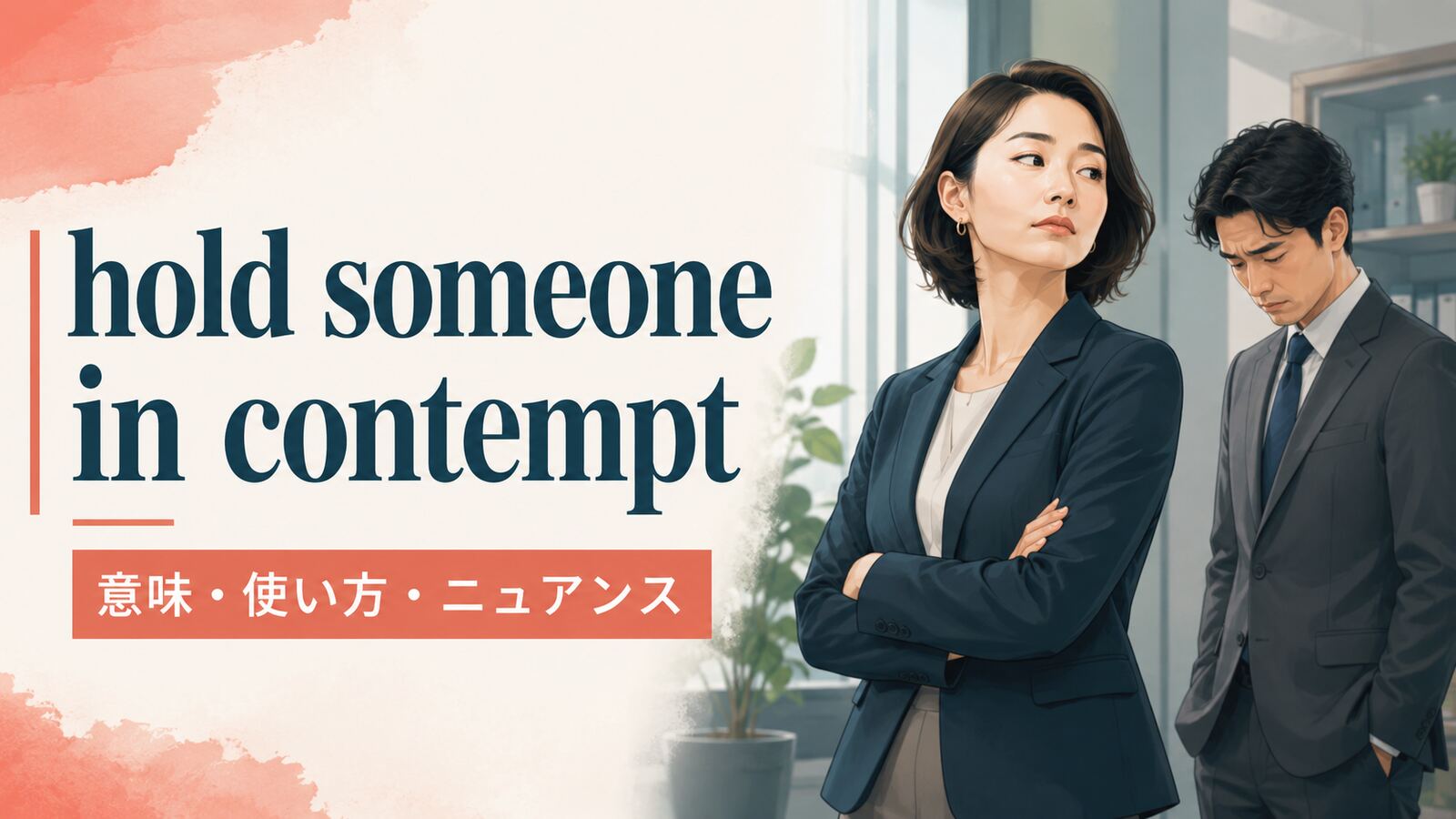 hold someone in contemptの意味は？look down on・despiseとの違いと使い方