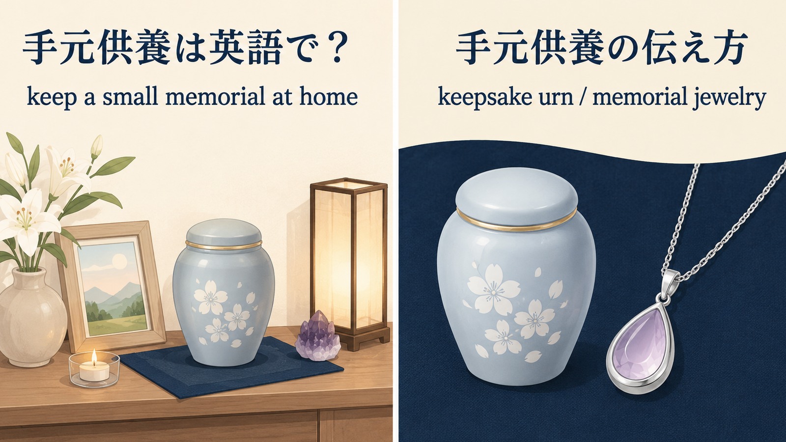 手元供養は英語で? keep a small memorial at home