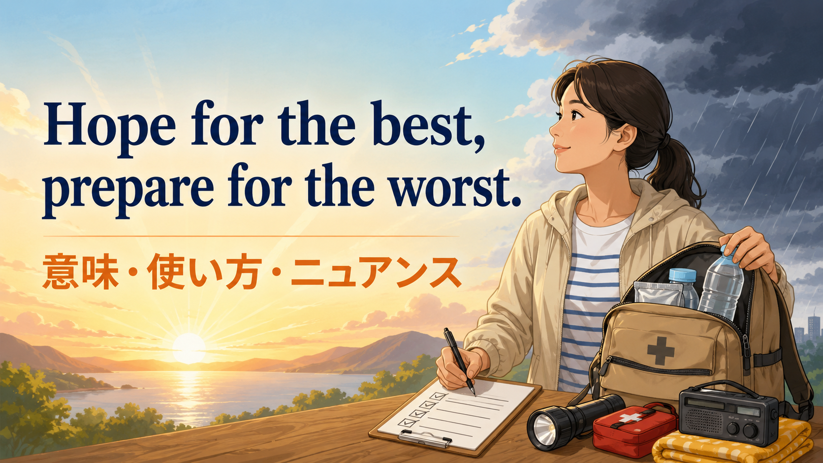 Hope for the best, prepare for the worst.の意味は？使い方・ニュアンスと例文