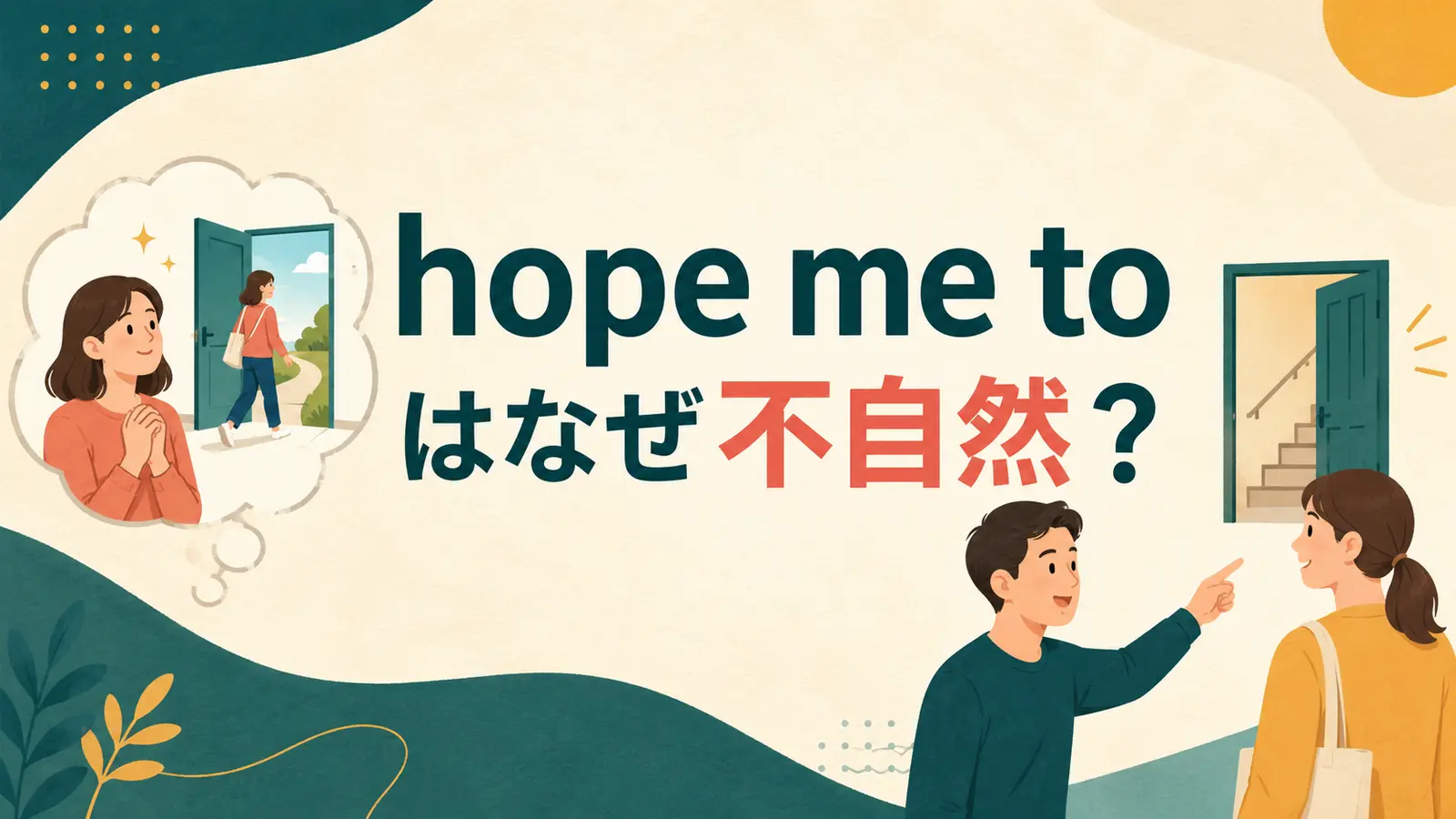 hope me toが不自然な理由を解説するアイキャッチ