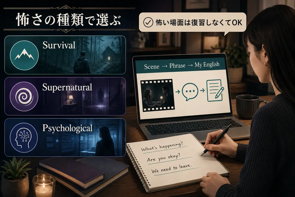 ホラー海外ドラマを怖さの種類で選ぶ英語学習法