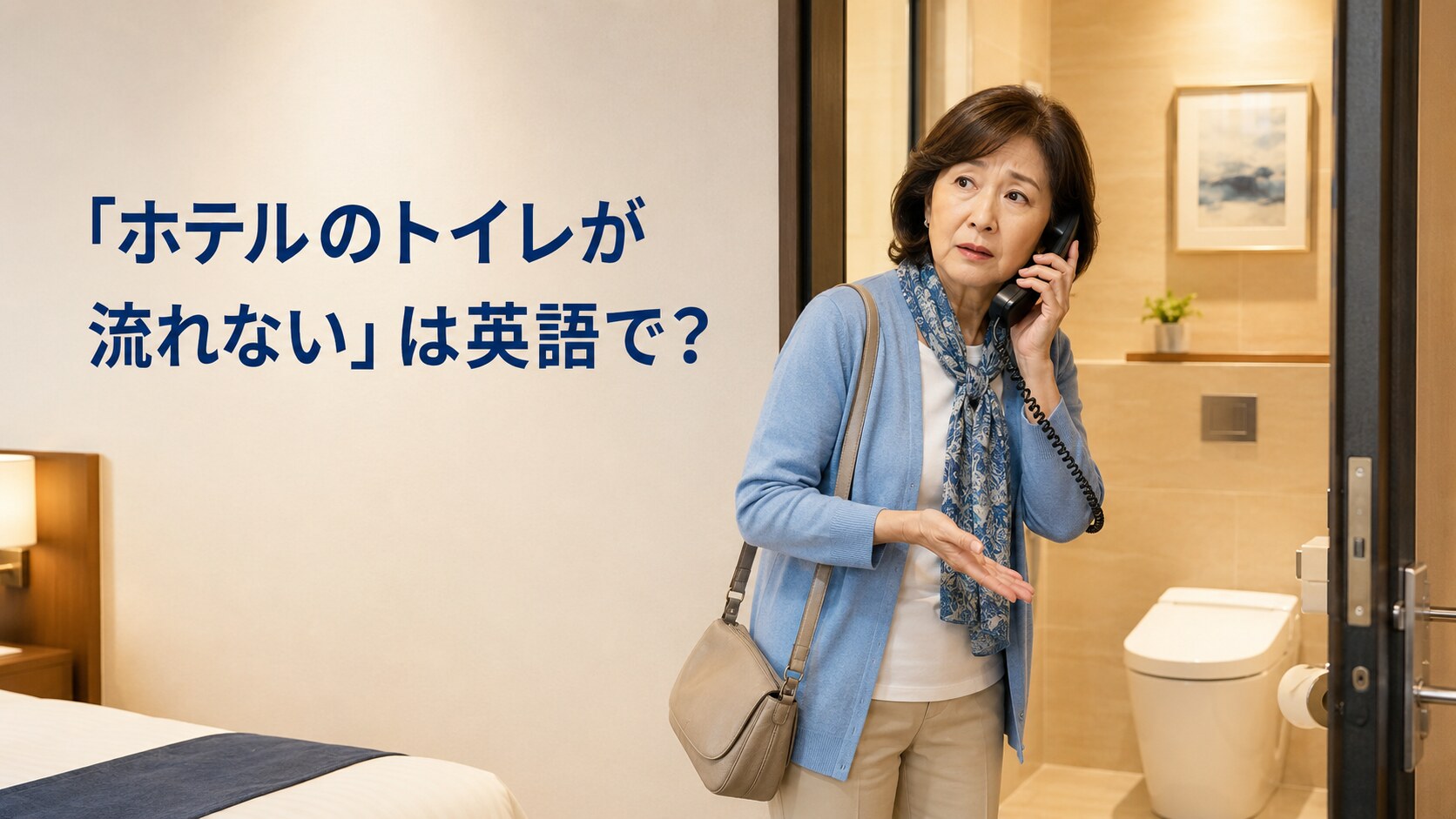 「ホテルのトイレが流れない」は英語で？詰まり・水漏れ・あふれそうなときの伝え方