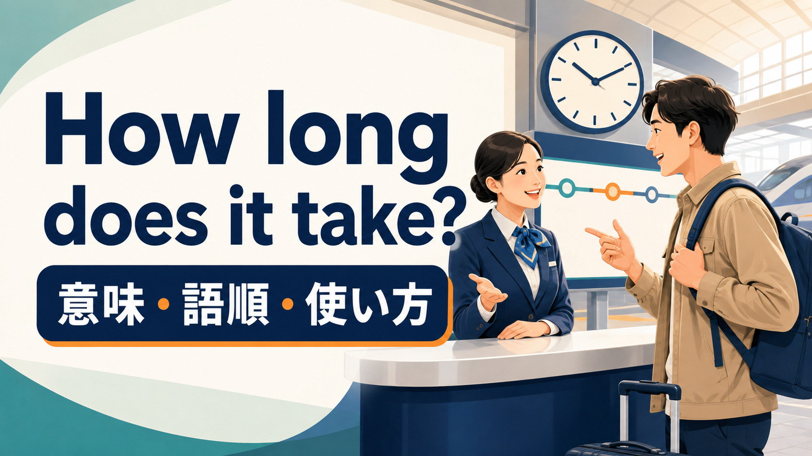 How long does it take?の意味は？語順・答え方とwill・didの違い