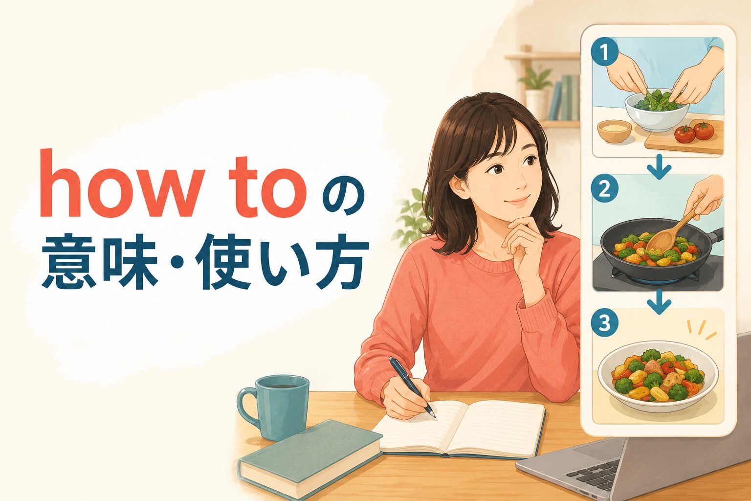 how toの意味と使い方を解説するアイキャッチ画像