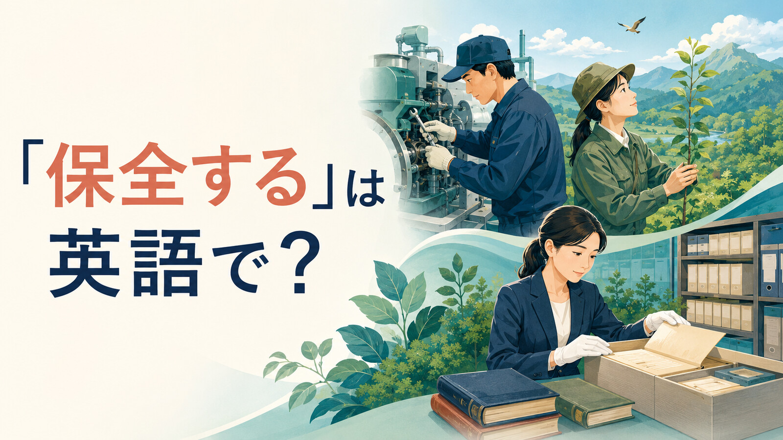 「保全する」は英語で？maintain・conserve・preserve・protectの違い