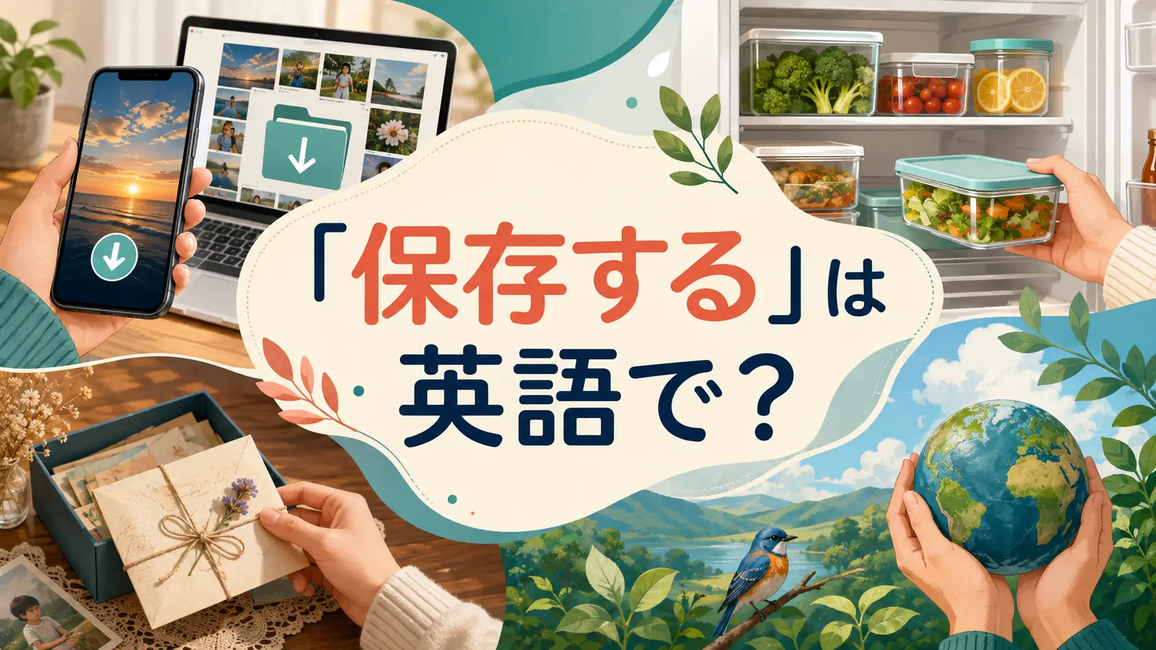 「保存する」は英語で?save・store・keep・preserveの使い分け