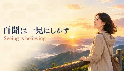 「百聞は一見にしかず」は英語で？Seeing is believingの意味