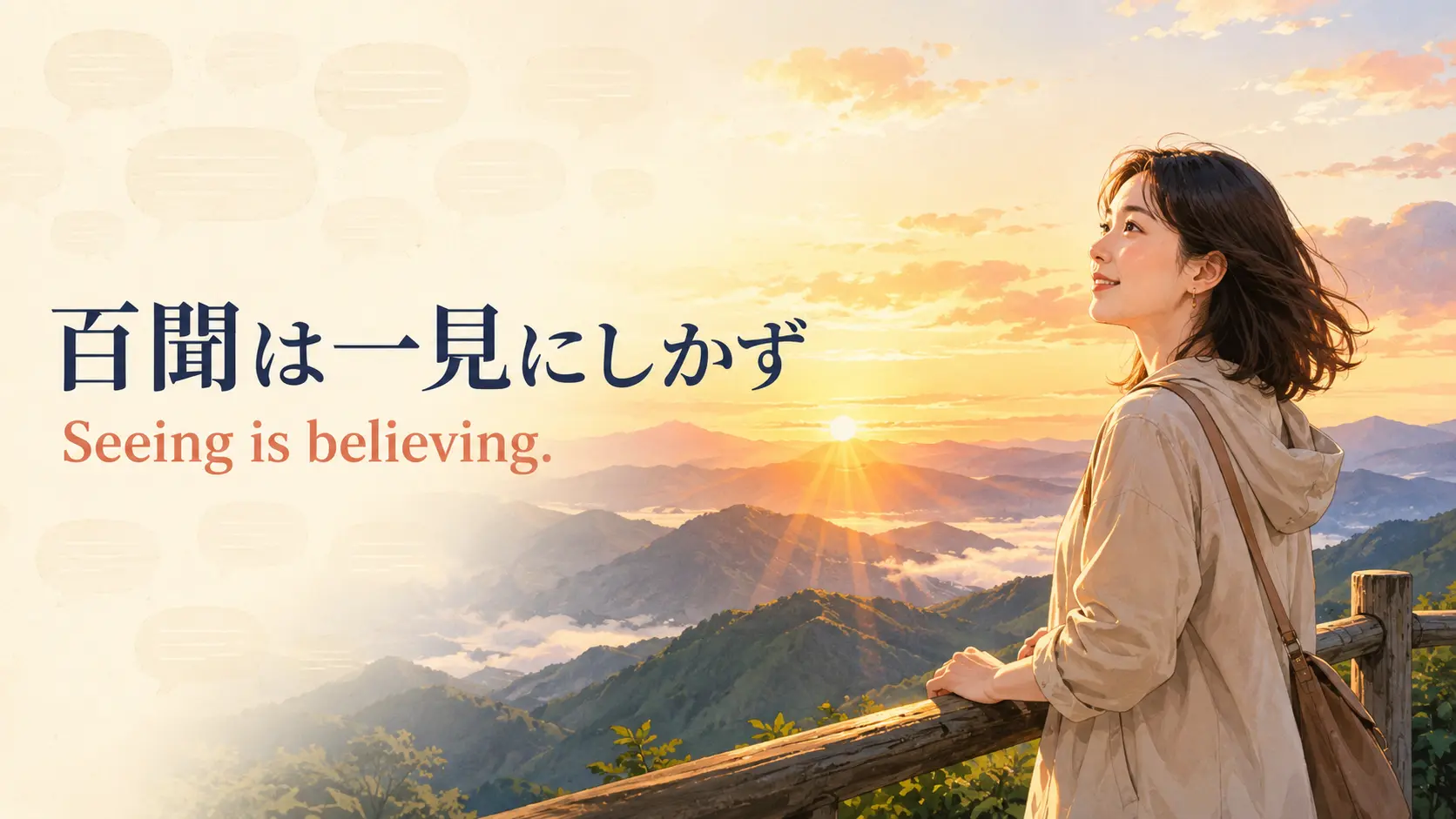 「百聞は一見にしかず」は英語で？Seeing is believingの意味