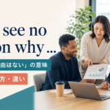 I can see no reason whyの意味・語順・使い方を示すアイキャッチ画像