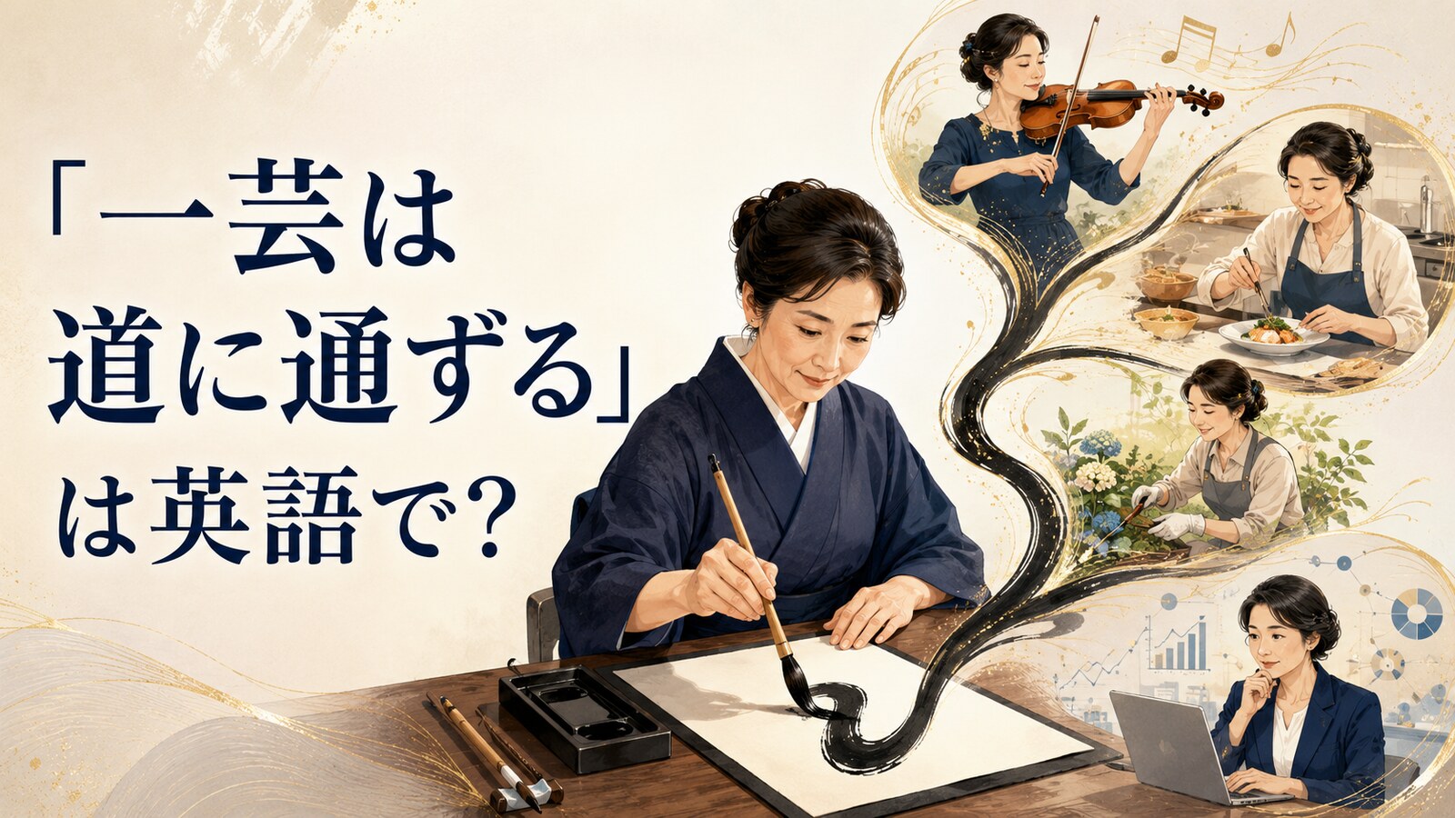 「一芸は道に通ずる」は英語で?一つの芸から多分野へ学びが広がるアイキャッチ