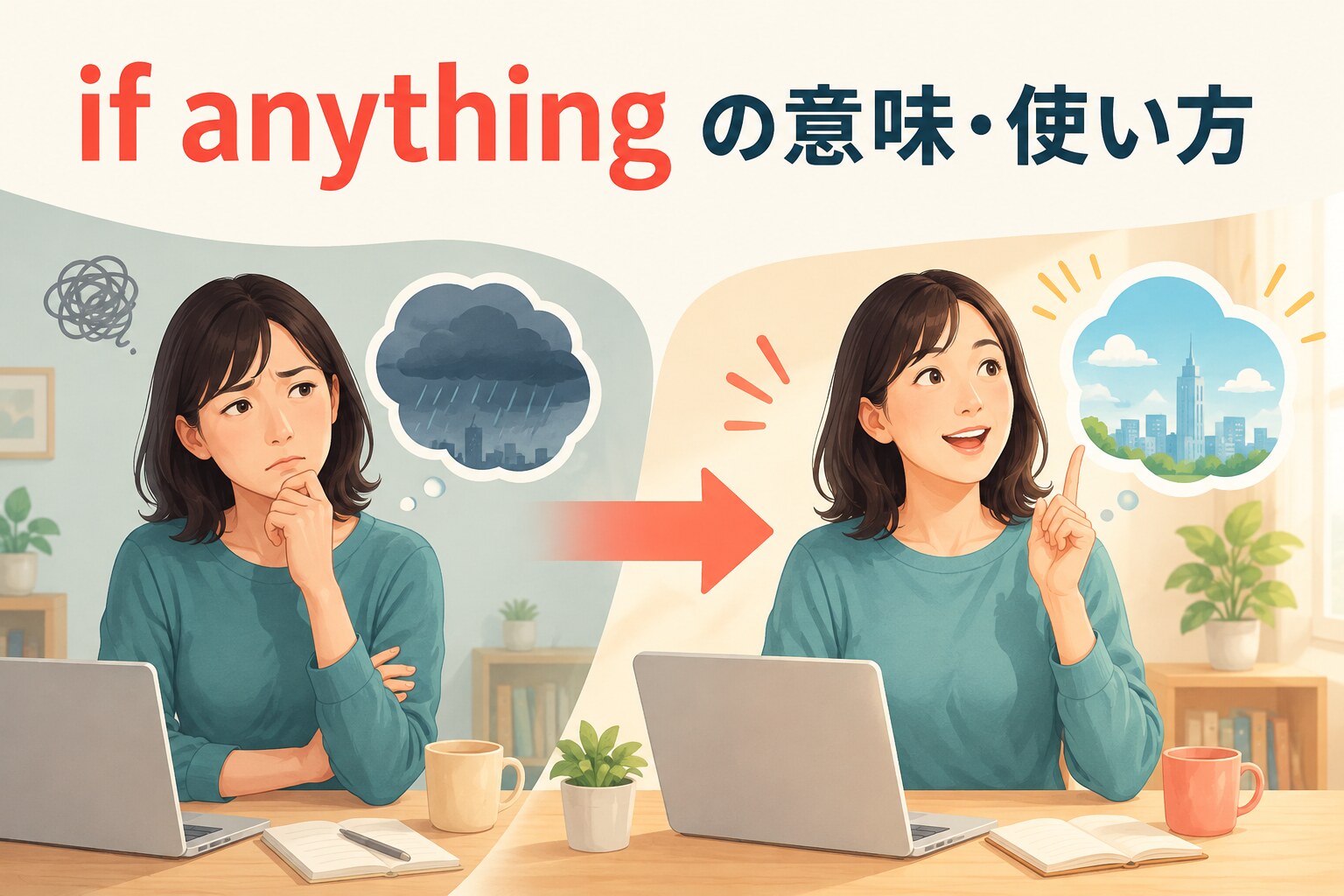 if anythingの意味と使い方を表すイラスト