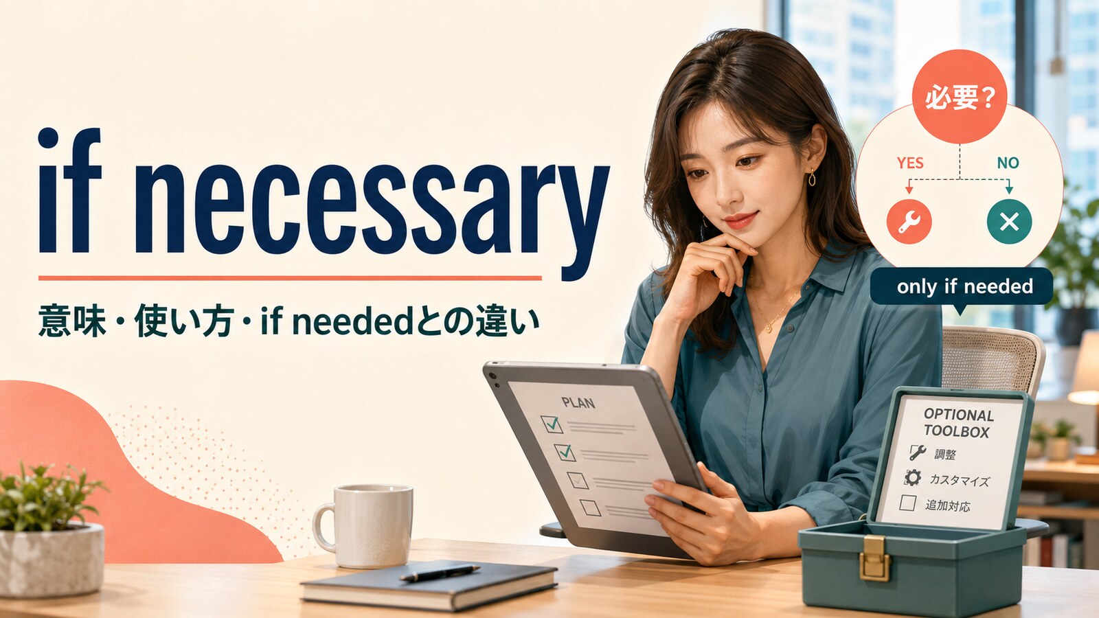if necessaryの意味・使い方・if neededとの違いを解説するアイキャッチ画像