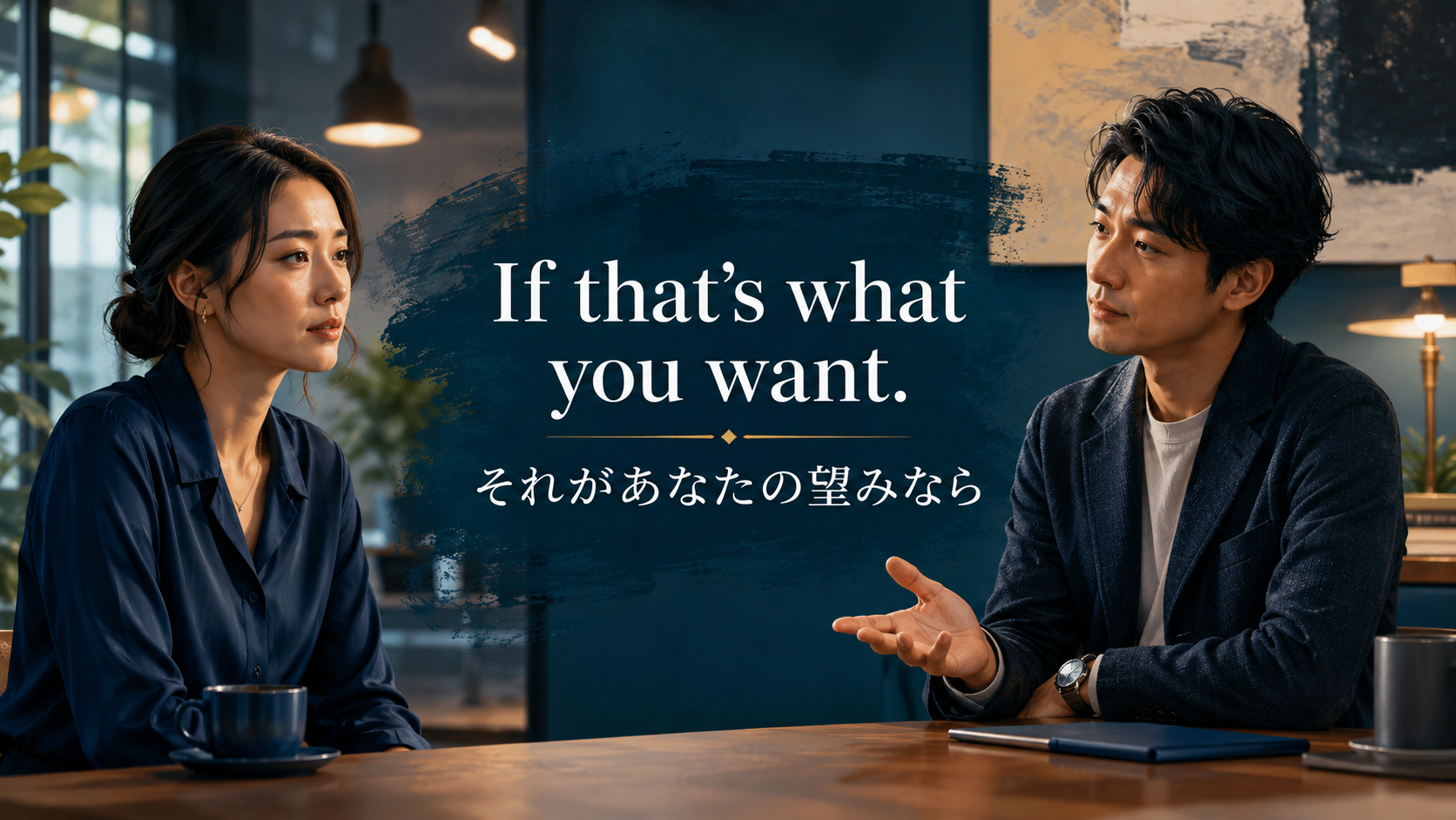If that’s what you want それがあなたの望みなら