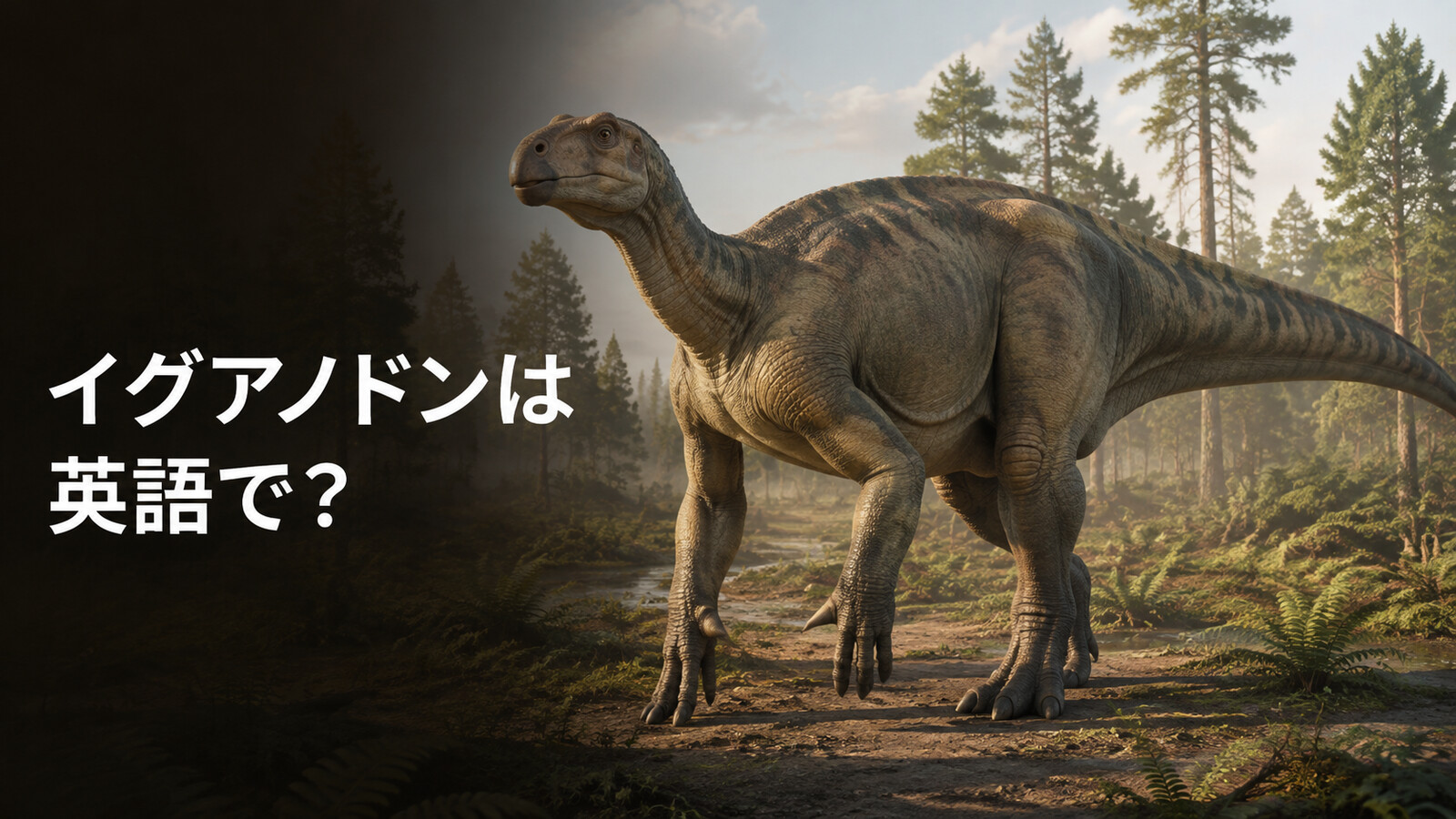 イグアノドンは英語で？Iguanodonの発音・名前の意味と親指スパイク