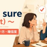 I’m sure (that) ~の意味・使い方・確信度を解説するアイキャッチ画像
