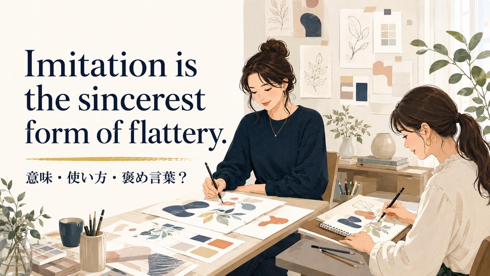 Imitation is the sincerest form of flattery.の意味は？使い方・ニュアンスと例文