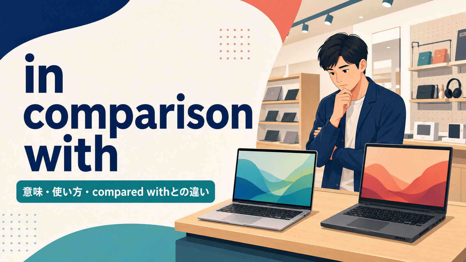 in comparison withの意味は？使い方とcompared with・in contrast toとの違い