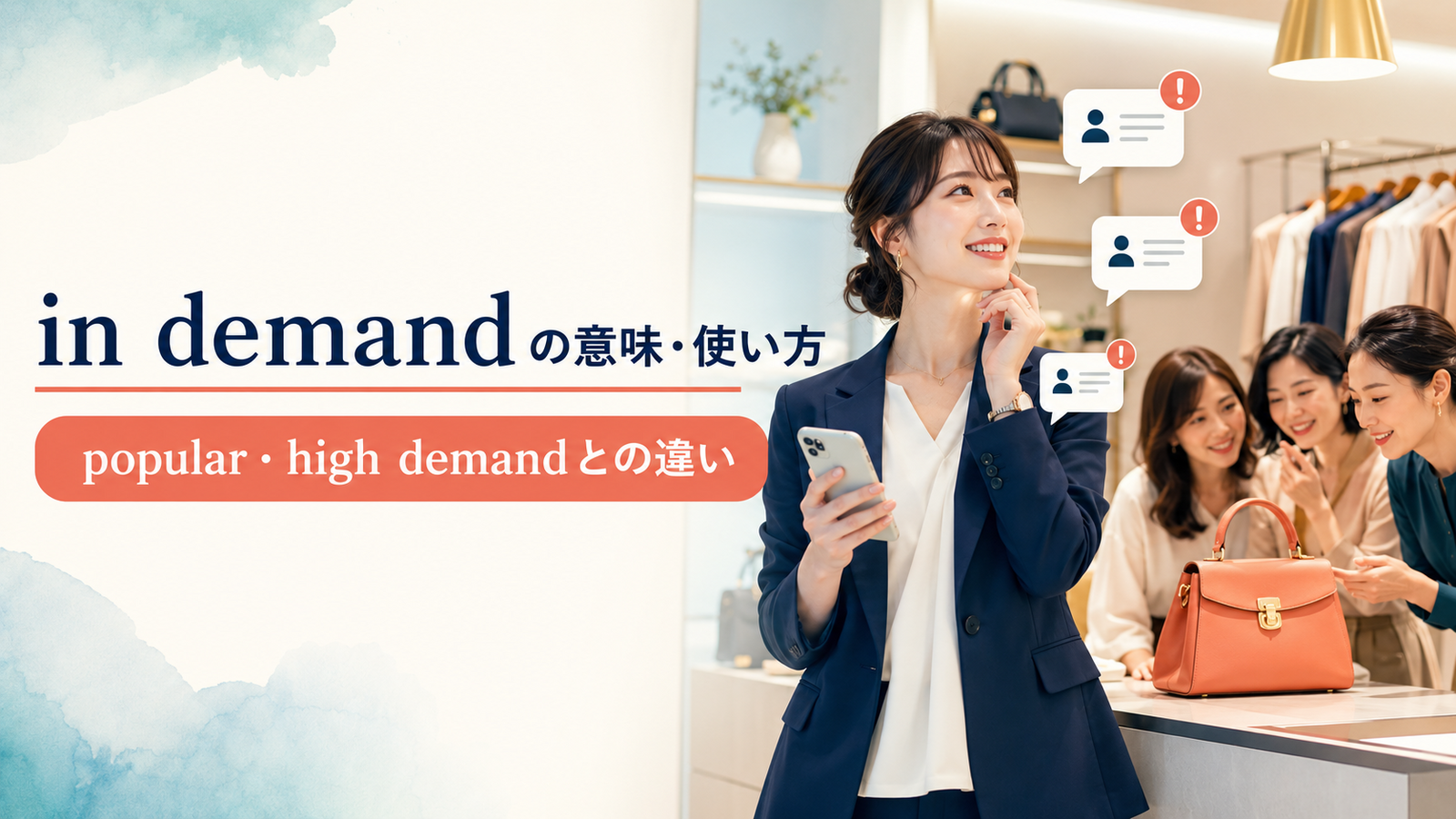 in demandの意味は？人・商品への使い方とpopular／high demandとの違い