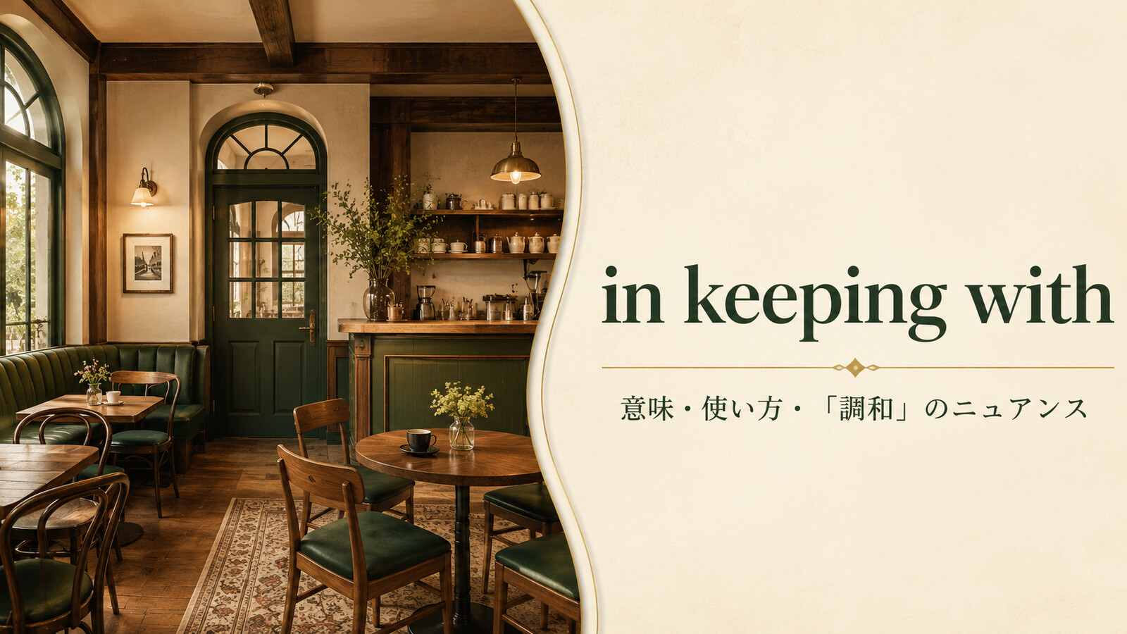 in keeping withの意味は？使い方とin line with・consistent withとの違い