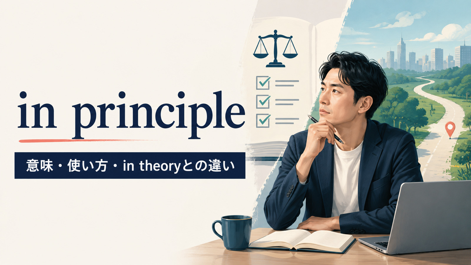 in principleの意味は？「原則として・理論上は」の使い方とin theoryとの違い