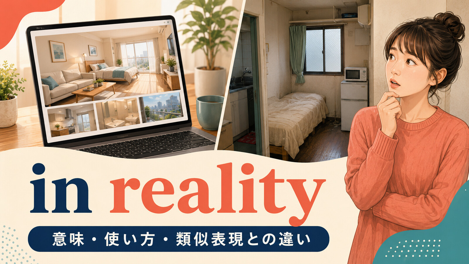 in realityの意味は？使い方・語順とactually・in factとの違い